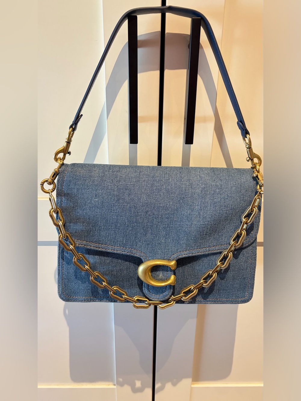 Coach Denim Tabby 30 Shoulder Bag with Gold Hardware - Picture 3 of 15